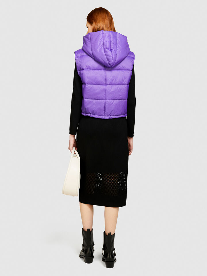 Sleeveless jacket with hood - null - Lilac | Sisley image number 3